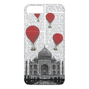 Taj Mahal and Red Hot Air Balloons iPhone 8 Plus/7 Plus Case
