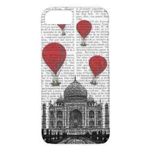 Taj Mahal and Red Hot Air Balloons iPhone 8/7 Case