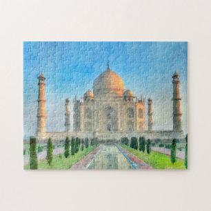 Taj Mahal Artistic Rendering Jigsaw Puzzle