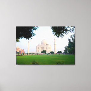 Taj Mahal at sunrise one of the wonders of the Canvas Print