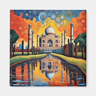 Taj Mahal at sunset Magnet