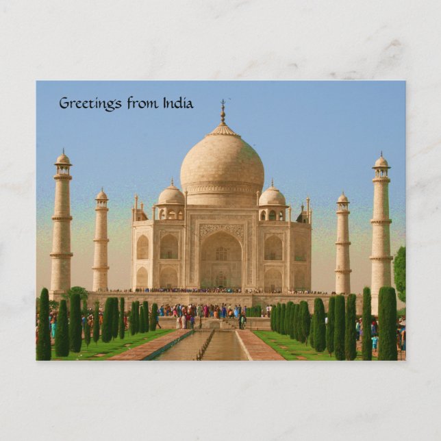 taj mahal bright postcard (Front)