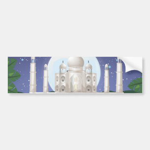 taj mahal bumper sticker