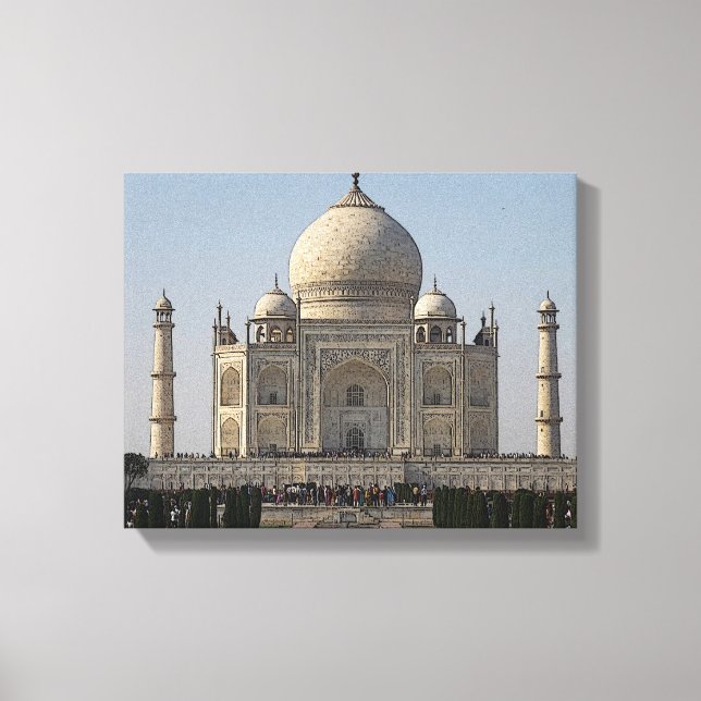 taj mahal cartoon canvas print (Front)
