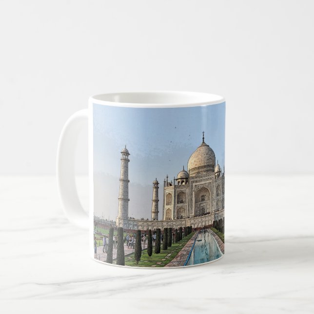 Taj Mahal Cartoon Oil Mug (Front Left)