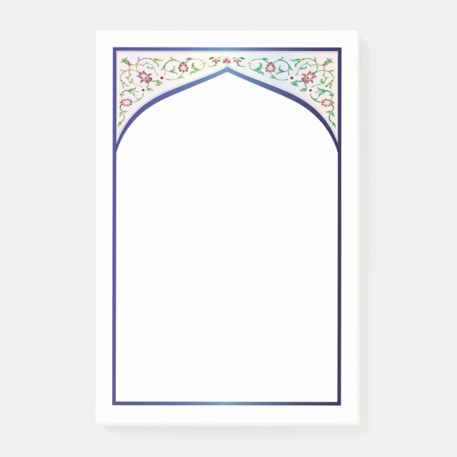Taj Mahal Floral Post-it Notes (Front)