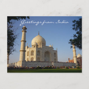 taj mahal greetings postcard