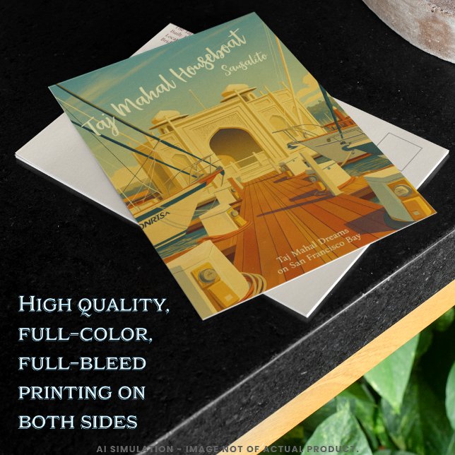 Taj Mahal Houseboat, Sausalito, California Travel  Postcard (Creator Uploaded)