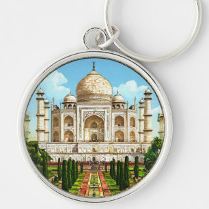🕌 Taj Mahal In Ornate Frame For Travel Keepsake Key Ring