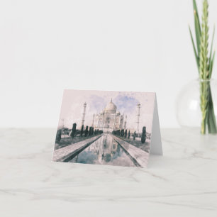 Taj Mahal, India Holiday Card