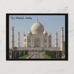 taj mahal india postcard