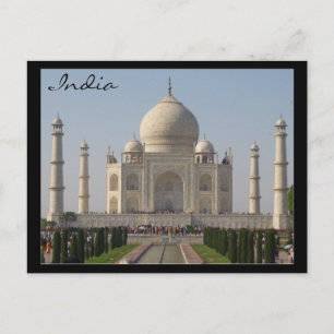 taj mahal india postcard