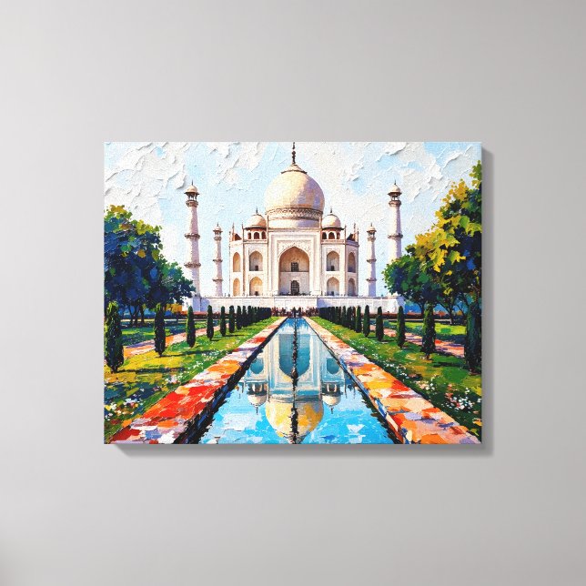 Taj Mahal India Premium Canvas Wall Art   (Front)
