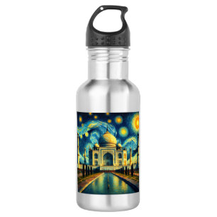 Taj Mahal India Starry Night 532 Ml Water Bottle