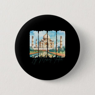 Taj Mahal India Traveling Trip Taj Mahal Souvenir 6 Cm Round Badge
