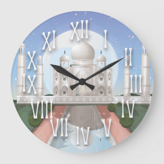 Taj Mahal Large Clock