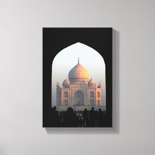 Taj Mahal Light of Dawn India Architecture Photo Canvas Print