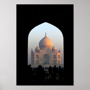 Taj Mahal Light of Dawn India Architecture Photo Poster
