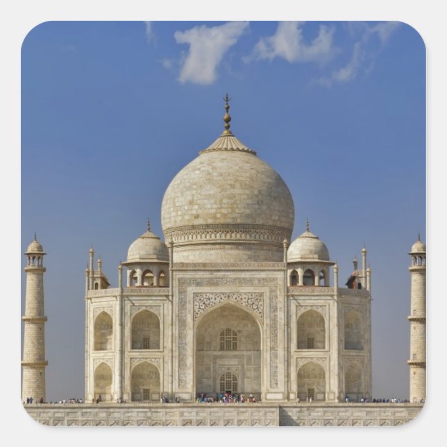 Taj Mahal mausoleum / Agra, India Square Sticker (Front)