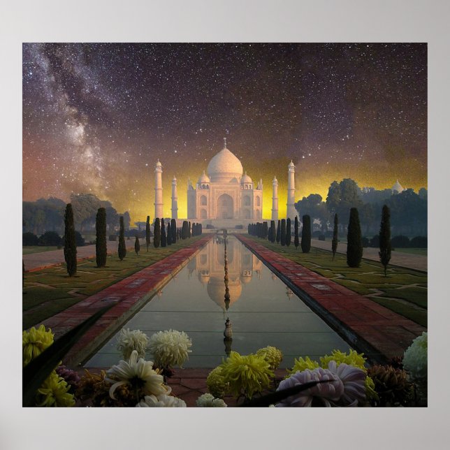 taj mahal Mausoleum India Poster (Front)