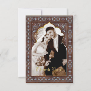 Taj Mahal - Oriental Bohemian Style Thank You Card