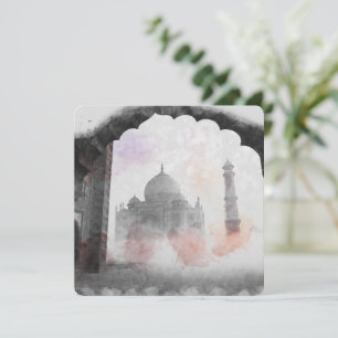 Taj Mahal Postcard Vintage Travel
