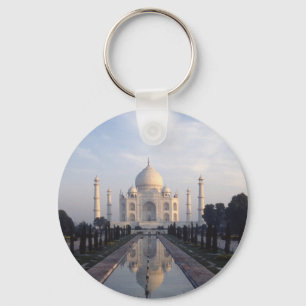 Taj Mahal Reflection in Agra, Uttar Pradesh, India Key Ring