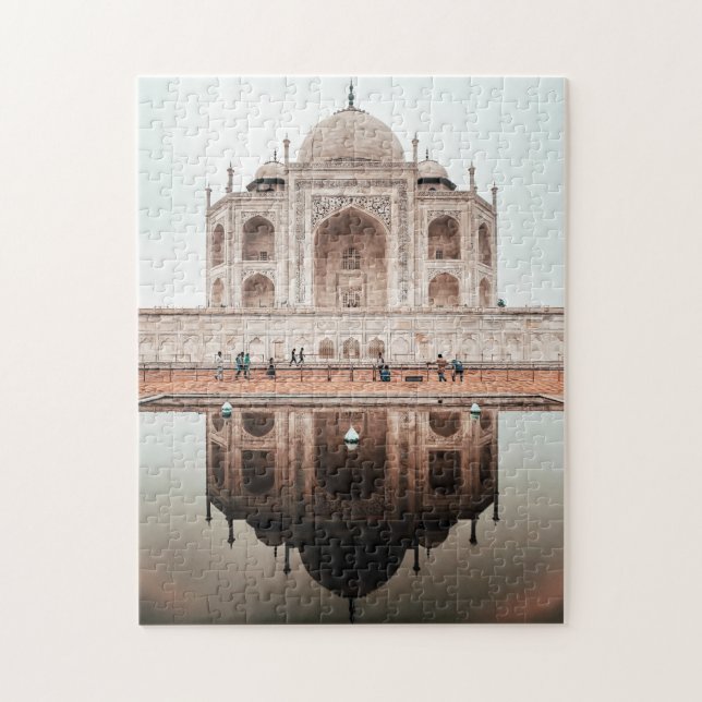 Taj Mahal Reflection India Architecture Jigsaw Puzzle (Vertical)