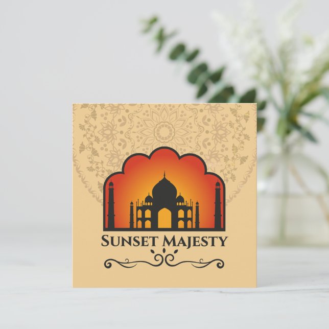 Taj Mahal Silhouette at Sunset (Standing Front)