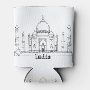 Taj Mahal Vacation Drawing Vacation Art Travelling Can Cooler
