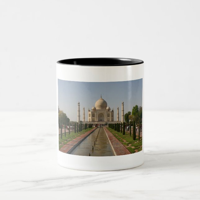 taj mahal water Two-Tone coffee mug (Center)