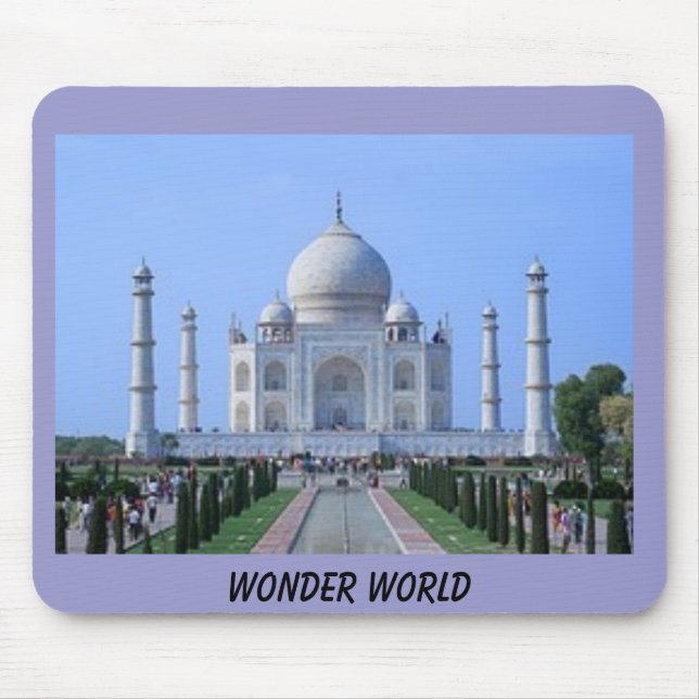 taj mahal, WONDER WORLD Mouse Mat (Front)