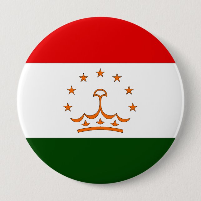 Tajikistan 10 Cm Round Badge (Front)