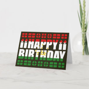 Tajikistan Flag Birthday Card