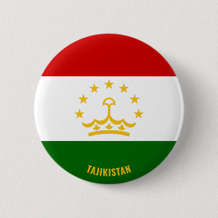 Tajikistan Flag Charming Patriotic 6 Cm Round Badge