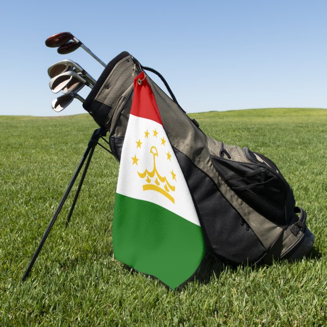 Tajikistan flag golf towel (Green)