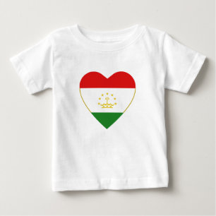 Tajikistan Flag Heart T-Shirt