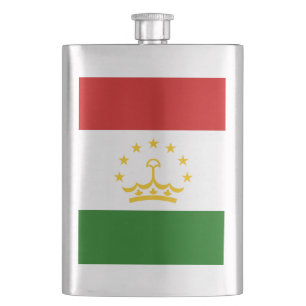 Tajikistan flag hip flask