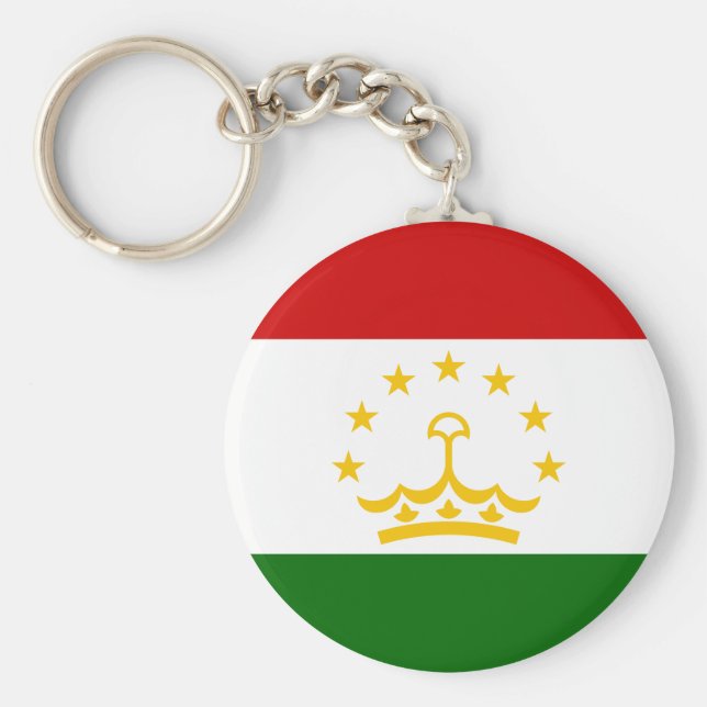 Tajikistan Flag Key Ring (Front)