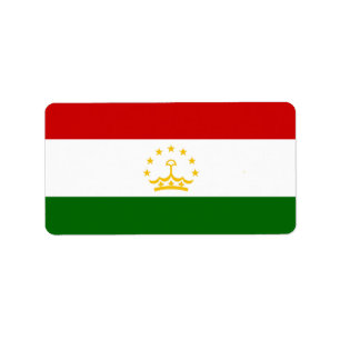Tajikistan flag label