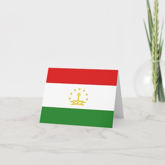 Tajikistan Flag Notecard (Front)
