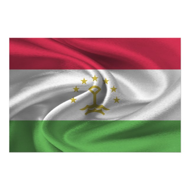 Tajikistan Flag Photo Print (Front)