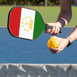 Tajikistan flag pickleball paddle