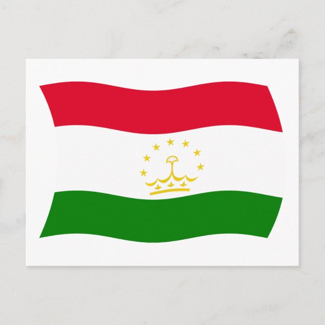 Tajikistan Flag Postcard (Front)