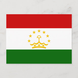 Tajikistan Flag Postcard