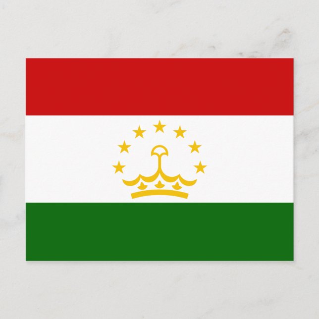 Tajikistan Flag Postcard (Front)