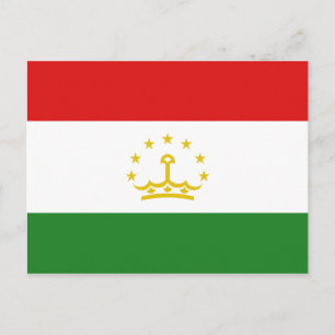 Tajikistan Flag Postcard