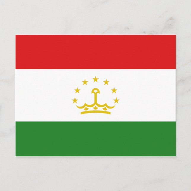 Tajikistan Flag Postcard (Front)