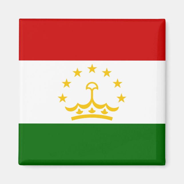 Tajikistan Flag (Tajik) (Republic of Tajikistan) Magnet (Front)