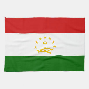 Tajikistan Flag Tea Towel